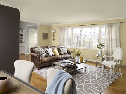 Benjamin Moore Color Trends 2013 Artisan buff living room 2